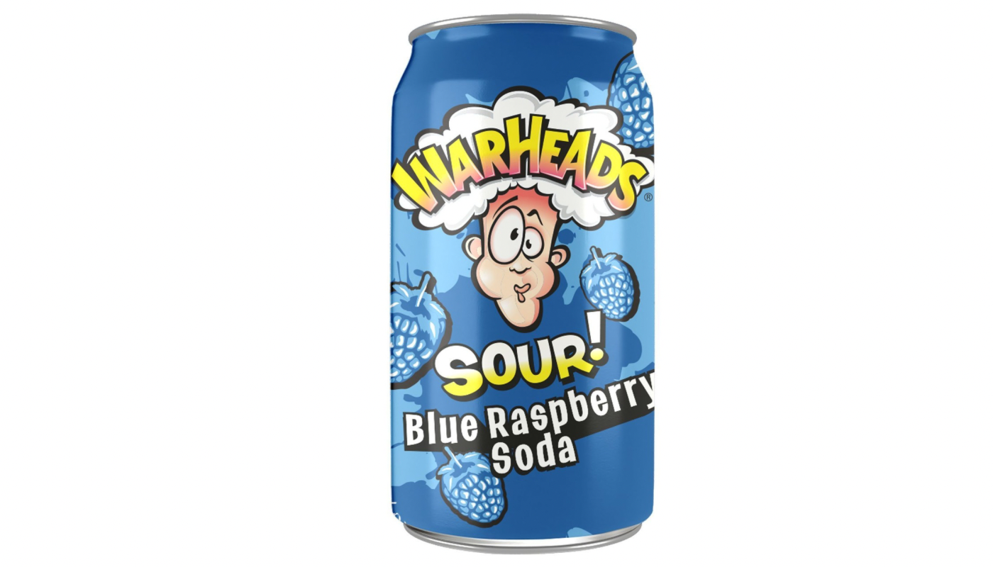 Warheads Sour! Blue Raspberry Soda