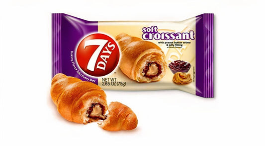 7 Days Soft Croissant with PEANUT BUTTER CREAM & JELLY filling